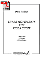 Three Movements for Viola Choir (Complete Set Score and Parts)