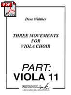 Viola 11: Three Movements for Viola Choir