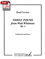 Three Poems from Walt Whitman Op. 4